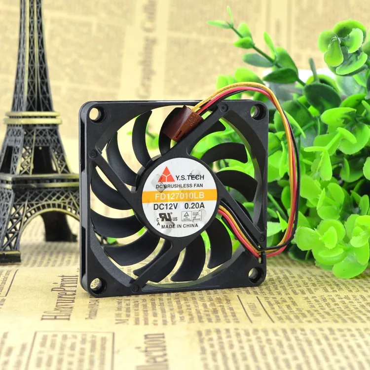 Y.S.TECH FD127010LB 7cm DC12v 0.2A graphics card cooling fans Y.S.TECH FD127010LB 7cm DC12v 0.2A graphics card cooling fans