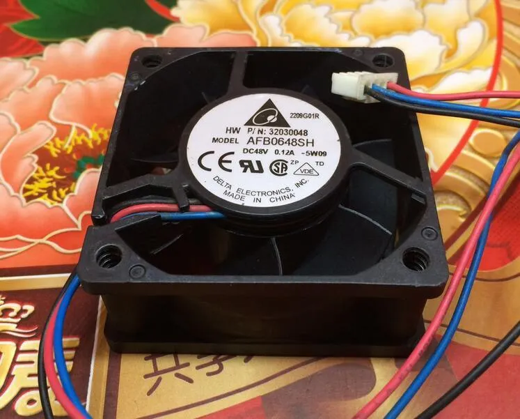 Delta AFB0648SH 6025 6cm DC 48V 0.12A 6CM 60*60*25MM 3-wire Switch Cooling Fan Delta AFB0648SH 6025 6cm DC 48V 0.12A 6CM 60*60*25MM 3-wire Switch Cooling Fan