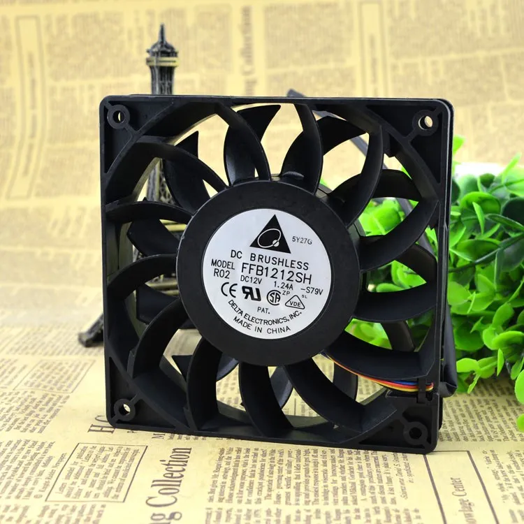 Delta FFB1212SH 12V 1.24A 12CM cooling fan Delta FFB1212SH 12V 1.24A 12CM cooling fan