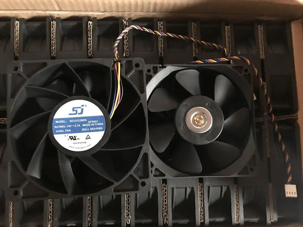 SJ SG121238BS DC 12V 2.7A S7 S9 T9 L3 Server Square Fan violence Fan SJ SG121238BS DC 12V 2.7A S7 S9 T9 L3 Server Square Fan violence Fan