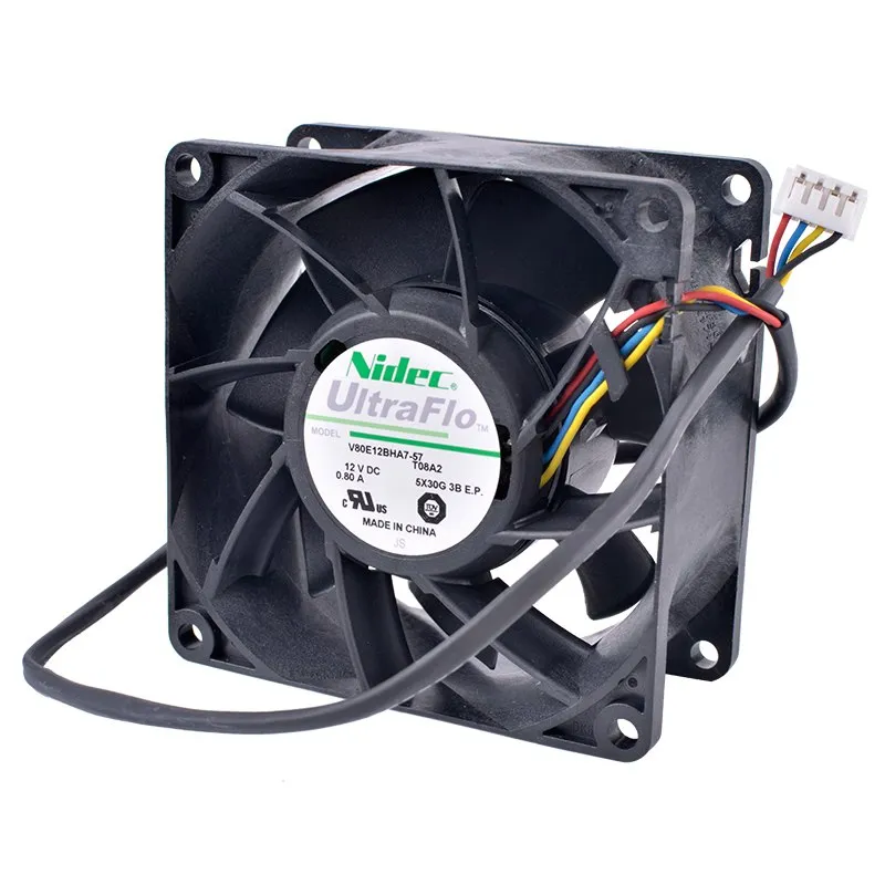 Nidec V80E12BHA7-57 12V 0.80A Double ball bearing cooling fan Nidec V80E12BHA7-57 12V 0.80A Double ball bearing cooling fan