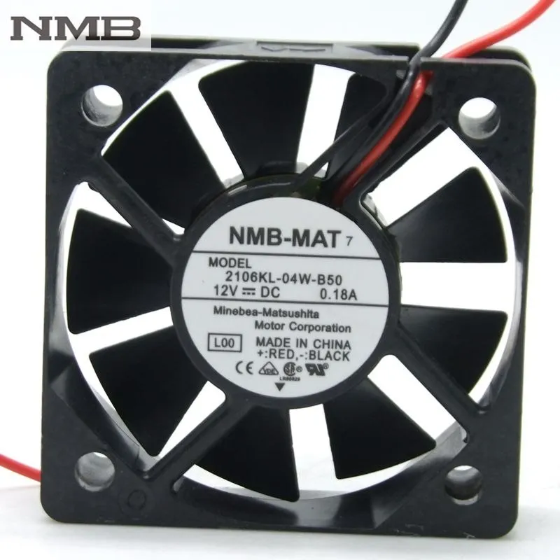 NMB 2106KL-04W-B50 12VDC 0.18A small chassis cooling fan NMB 2106KL-04W-B50 12VDC 0.18A small chassis cooling fan