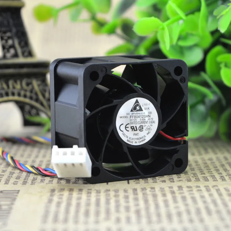 Delta FFB0412SHN DC12V 0.60A 40x40x28mm PWM Server Inverter Axial Cooling Fan Delta FFB0412SHN DC12V 0.60A 40x40x28mm PWM Server Inverter Axial Cooling Fan