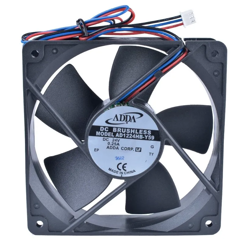 ADDA AD1224HB-Y59 DC24V 0.25A Double ball bearing inverter cooling fan ADDA AD1224HB-Y59 DC24V 0.25A Double ball bearing inverter cooling fan