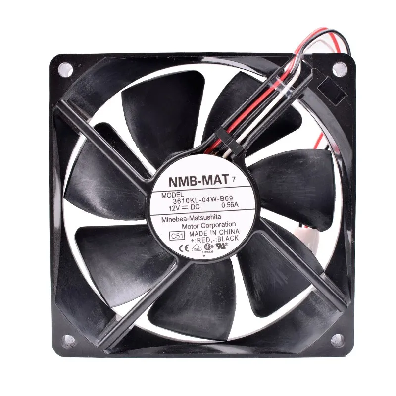 NMB 3610KL-04W-B69 12V DC 0.56A Double ball bearing fan NMB 3610KL-04W-B69 12V DC 0.56A Double ball bearing fan