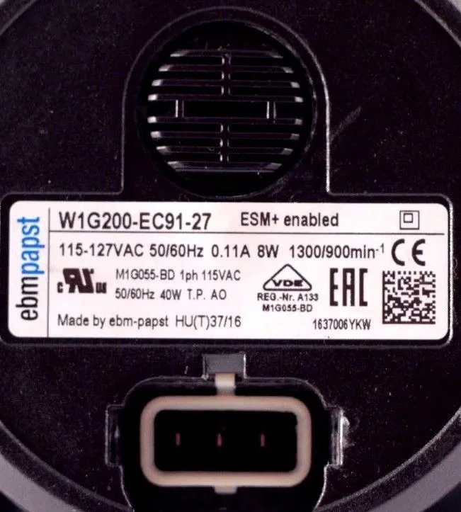 EBM-PAPST W1G0-EC91-27 115VAC 9-7/8" Round Axial Fan EBM-PAPST W1G0-EC91-27 115VAC 9-7/8" Round Axial Fan