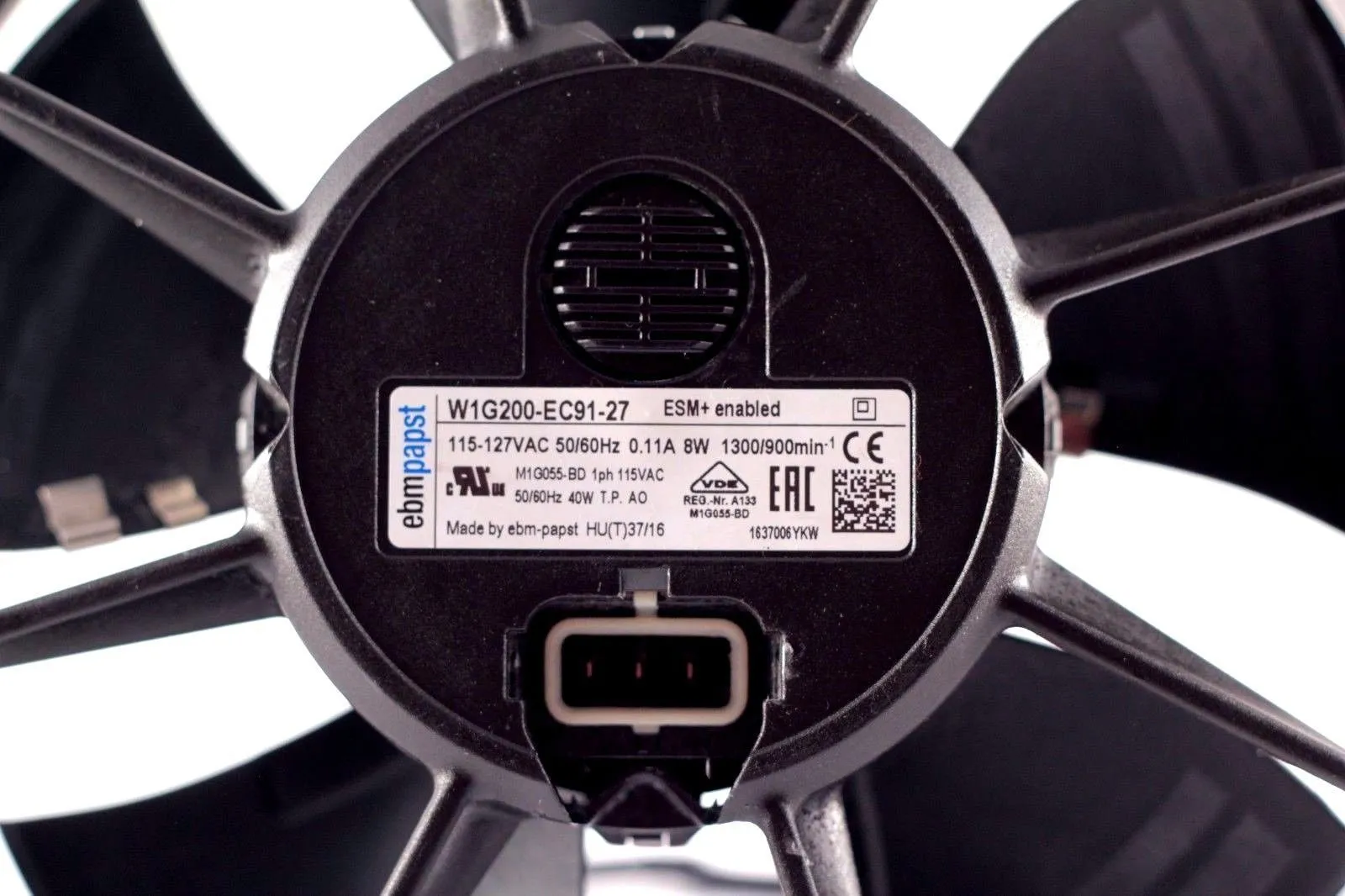 EBM-PAPST W1G0-EC91-27 115VAC 9-7/8" Round Axial Fan EBM-PAPST W1G0-EC91-27 115VAC 9-7/8" Round Axial Fan