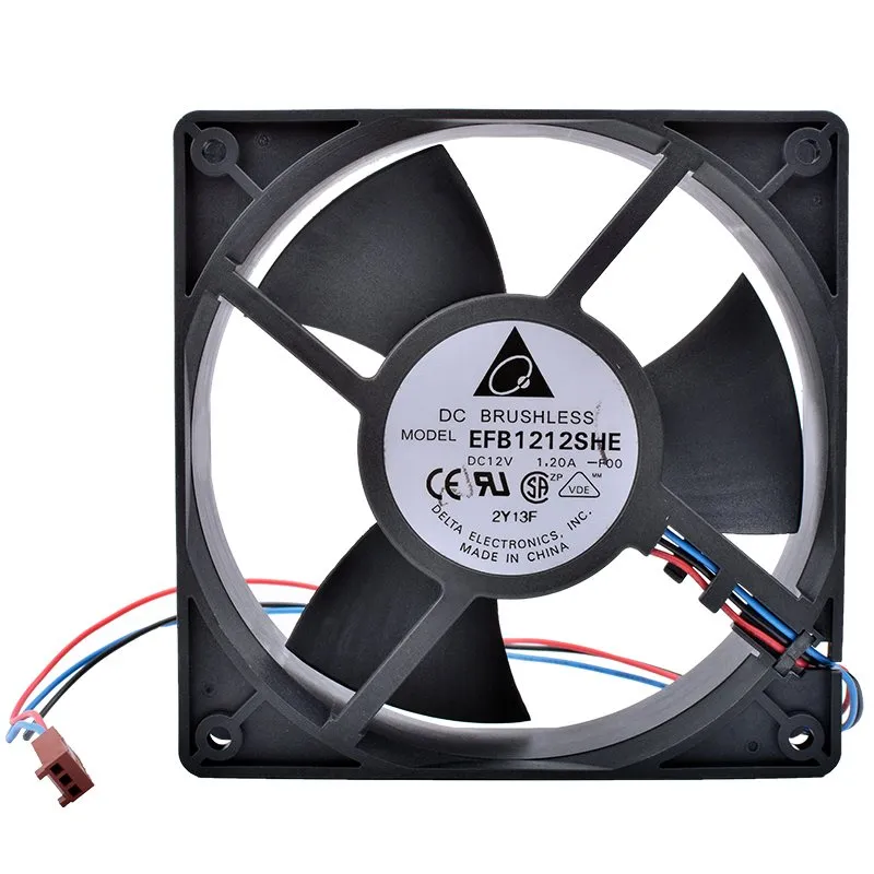 Delta EFB1212SHE 12V 1.2A 138 12CM Chassis Server Cooling Fan Delta EFB1212SHE 12V 1.2A 138 12CM Chassis Server Cooling Fan