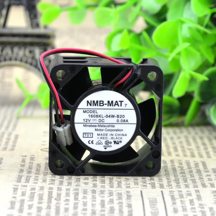 NMB 1608KL-04W-B20 4CM 40 12V 0.08A two lines silent cooling fan NMB 1608KL-04W-B20 4CM 40 12V 0.08A two lines silent cooling fan