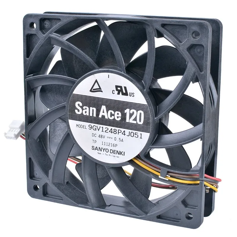 Sanyo 9GV1248P4J051 DC48V 0.50A 4-wire double ball bearing server fan Sanyo 9GV1248P4J051 DC48V 0.50A 4-wire double ball bearing server fan