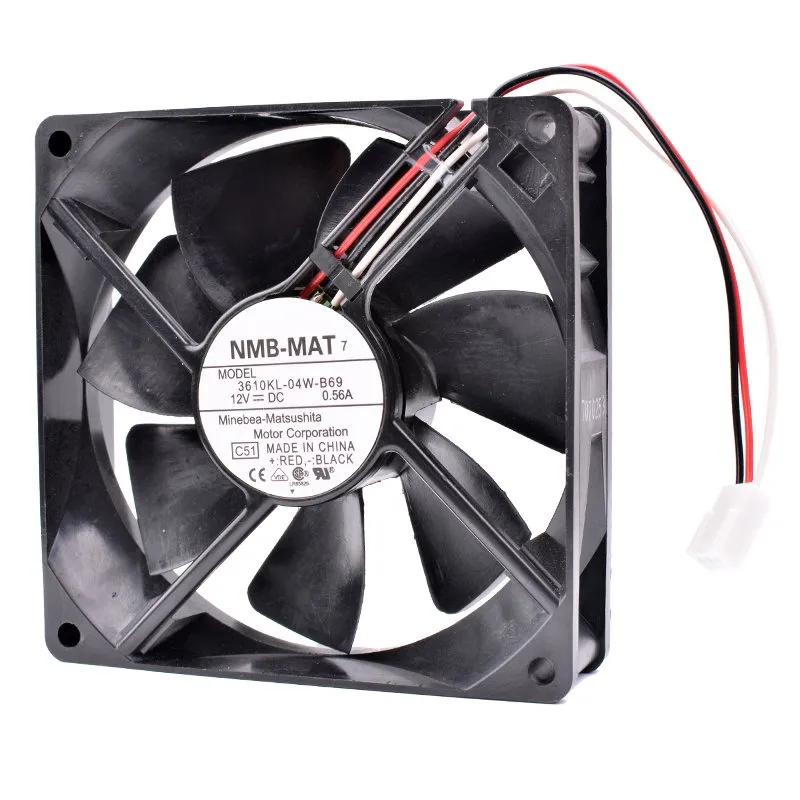 NMB 3610KL-04W-B69 12V DC 0.56A Double ball bearing fan NMB 3610KL-04W-B69 12V DC 0.56A Double ball bearing fan
