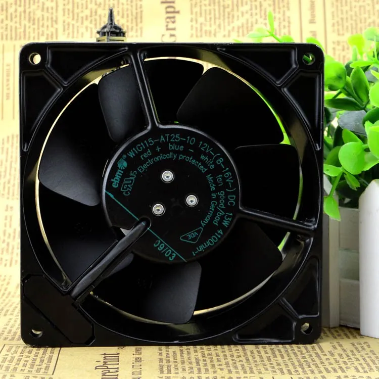 EBM W1G115-AT25-10 12V 13W 3-wire cooling fan EBM W1G115-AT25-10 12V 13W 3-wire cooling fan