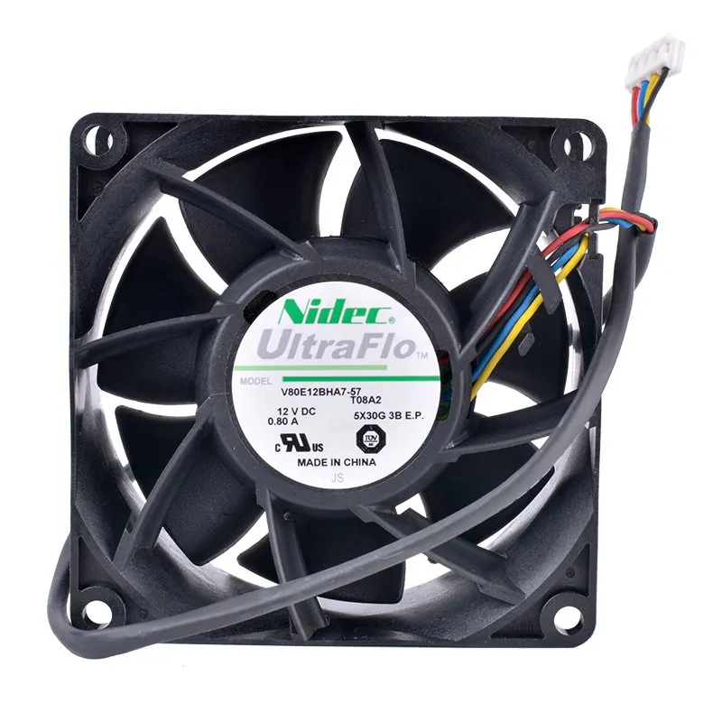 Nidec V80E12BHA7-57 12V 0.80A Double ball bearing cooling fan Nidec V80E12BHA7-57 12V 0.80A Double ball bearing cooling fan