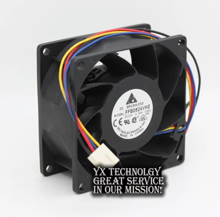 Delta FFB0824VHE 24V 0.36A dual ball bearing cooling fan Delta FFB0824VHE 24V 0.36A dual ball bearing cooling fan