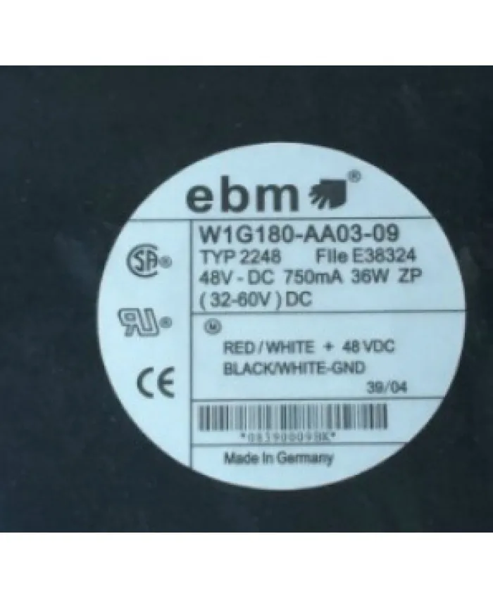 ebmpapst W1G180-AA03-09 48VDC 750MA 36W cooling fan ebmpapst W1G180-AA03-09 48VDC 750MA 36W cooling fan