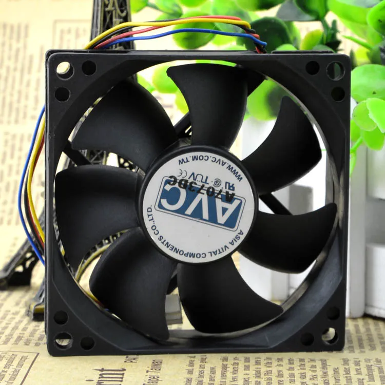 AVC DS08025R12HP015 12V 0.25A 4wire WM temperature control chassis fan AVC DS08025R12HP015 12V 0.25A 4wire WM temperature control chassis fan