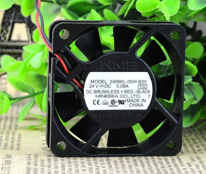 NMB 2406KL-05W-B20 6CM 24V 0.08A 6cm 2wire converter fan NMB 2406KL-05W-B20 6CM 24V 0.08A 6cm 2wire converter fan