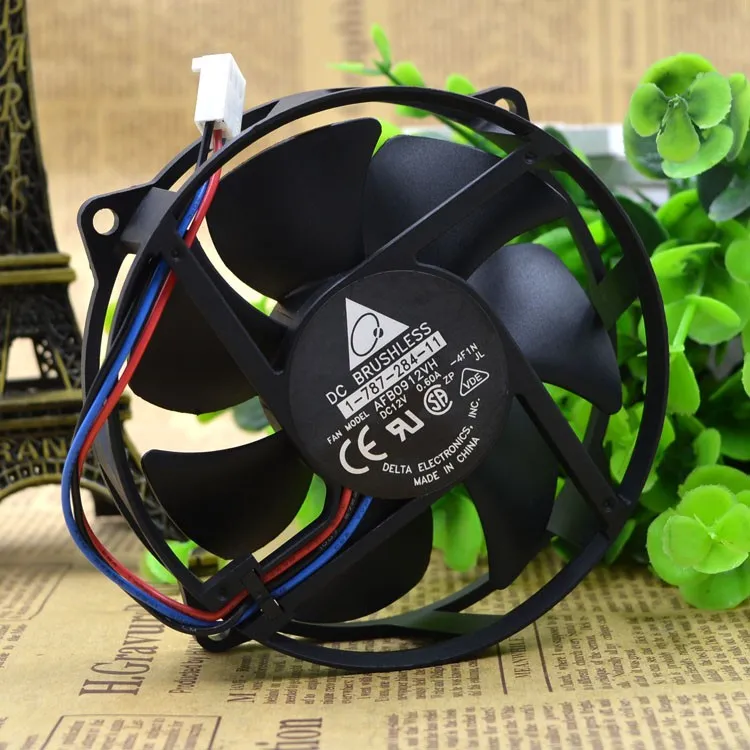 Delta AFB0912VH 12v 0.60 A third line round computer desktop host CPU cooling fans Delta AFB0912VH 12v 0.60 A third line round computer desktop host CPU cooling fans
