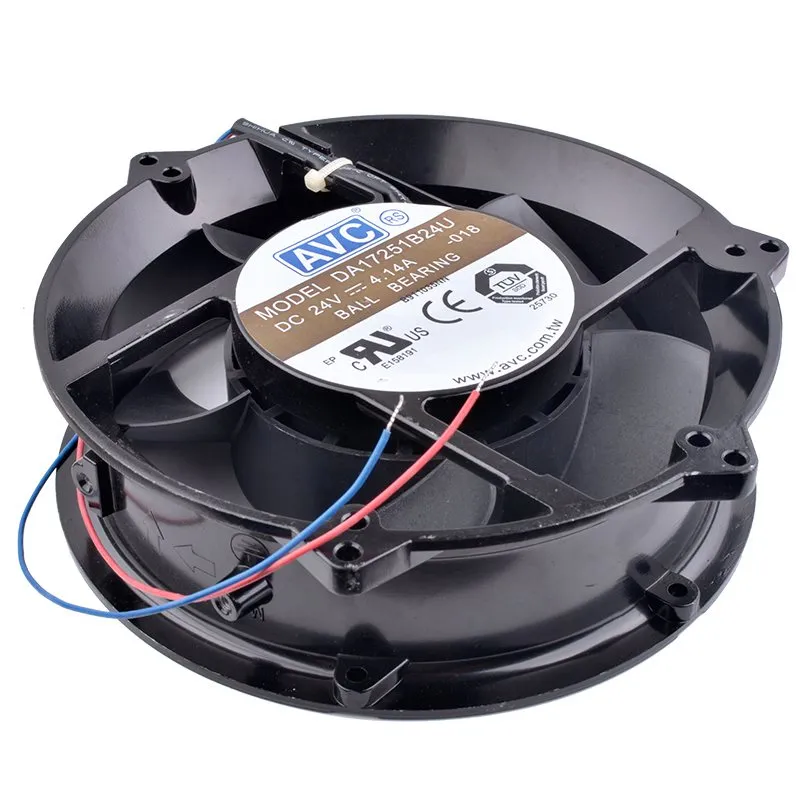 AVC DA17251B24U 24V 4.14A Double ball bearing cabinet metal cooling fan AVC DA17251B24U 24V 4.14A Double ball bearing cabinet metal cooling fan