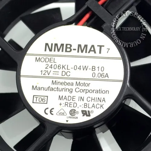 NMB 2406KL-04W-B10 12V 0.06A ball bearing cooling fan NMB 2406KL-04W-B10 12V 0.06A ball bearing cooling fan