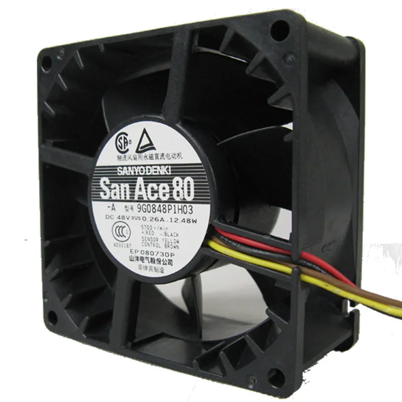 Sanyo 9G0848P1H03 DC48V 0.26A 8cm cooling fan Sanyo 9G0848P1H03 DC48V 0.26A 8cm cooling fan