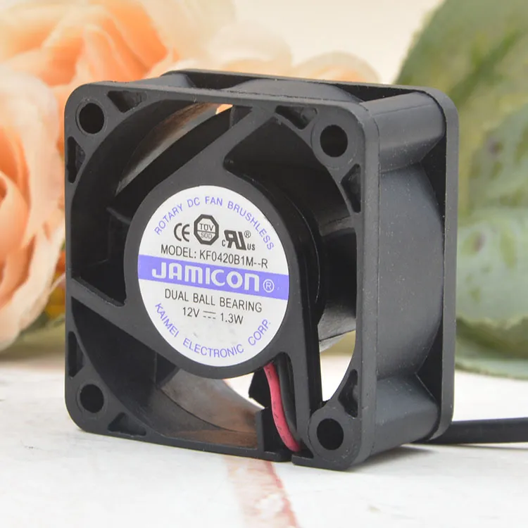 JAMICON KF0420B1M-R DC12V 1.3W 2-wire cooling fan JAMICON KF0420B1M-R DC12V 1.3W 2-wire cooling fan