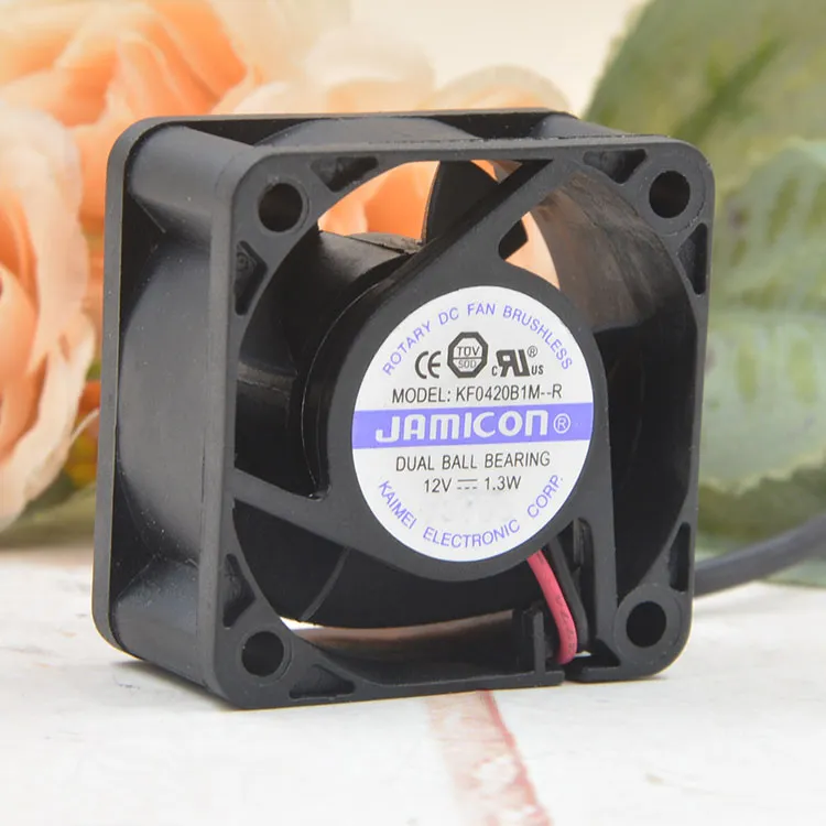 JAMICON KF0420B1M-R DC12V 1.3W 2-wire cooling fan JAMICON KF0420B1M-R DC12V 1.3W 2-wire cooling fan