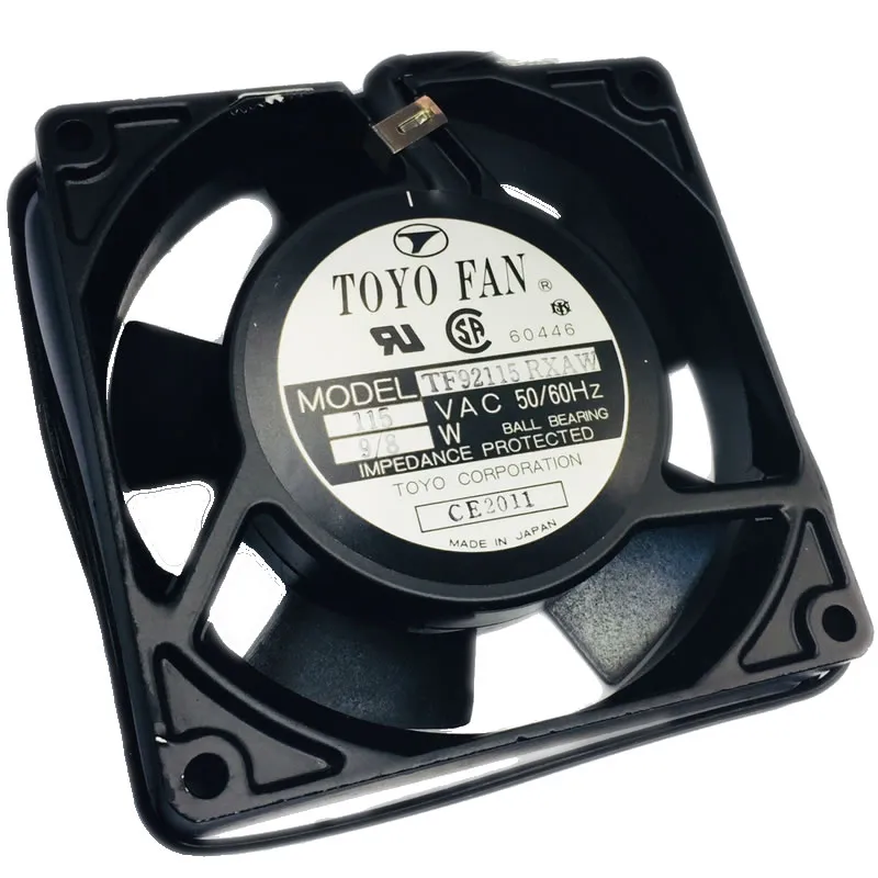 TF92115RXAW 115VAC 50/60Hz 9/8W Ball Bearing Toyo Fan TF92115RXAW 115VAC 50/60Hz 9/8W Ball Bearing Toyo Fan